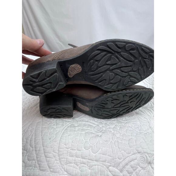 Born Women's Size 7.5 Tan Leather Low Heel Slip On Ankle Booties - Picture 7 of 11